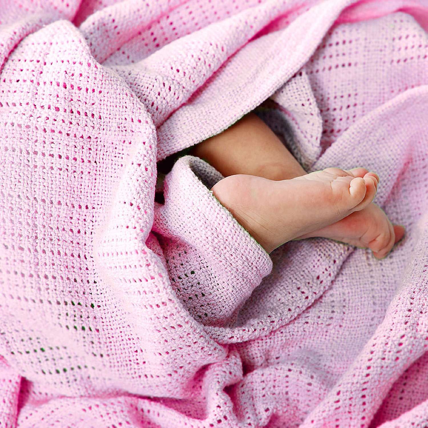 Одеяло вязаное Baby Nice 100х140 розовое - фото 5