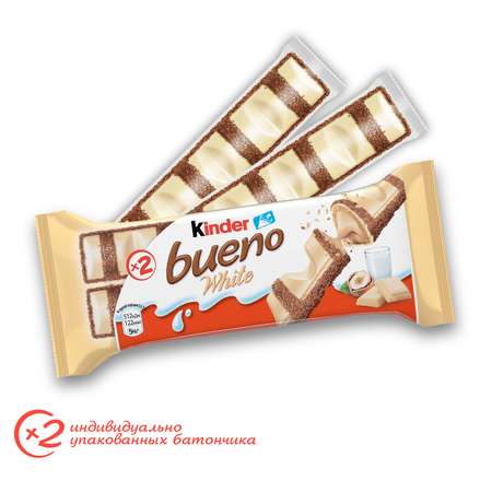 Батончик Kinder Kinder Bueno белый шоколад 39г