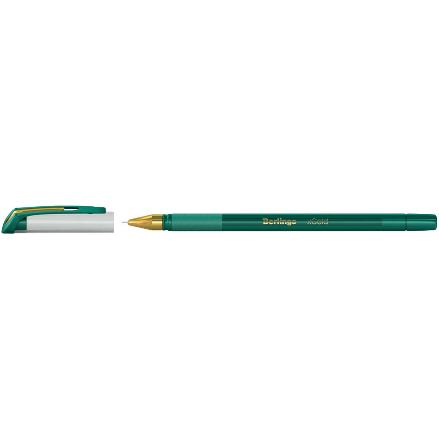 Ручка шариковая BERLINGO xGold 0.7мм Зеленый CBp_07503 - фото 1