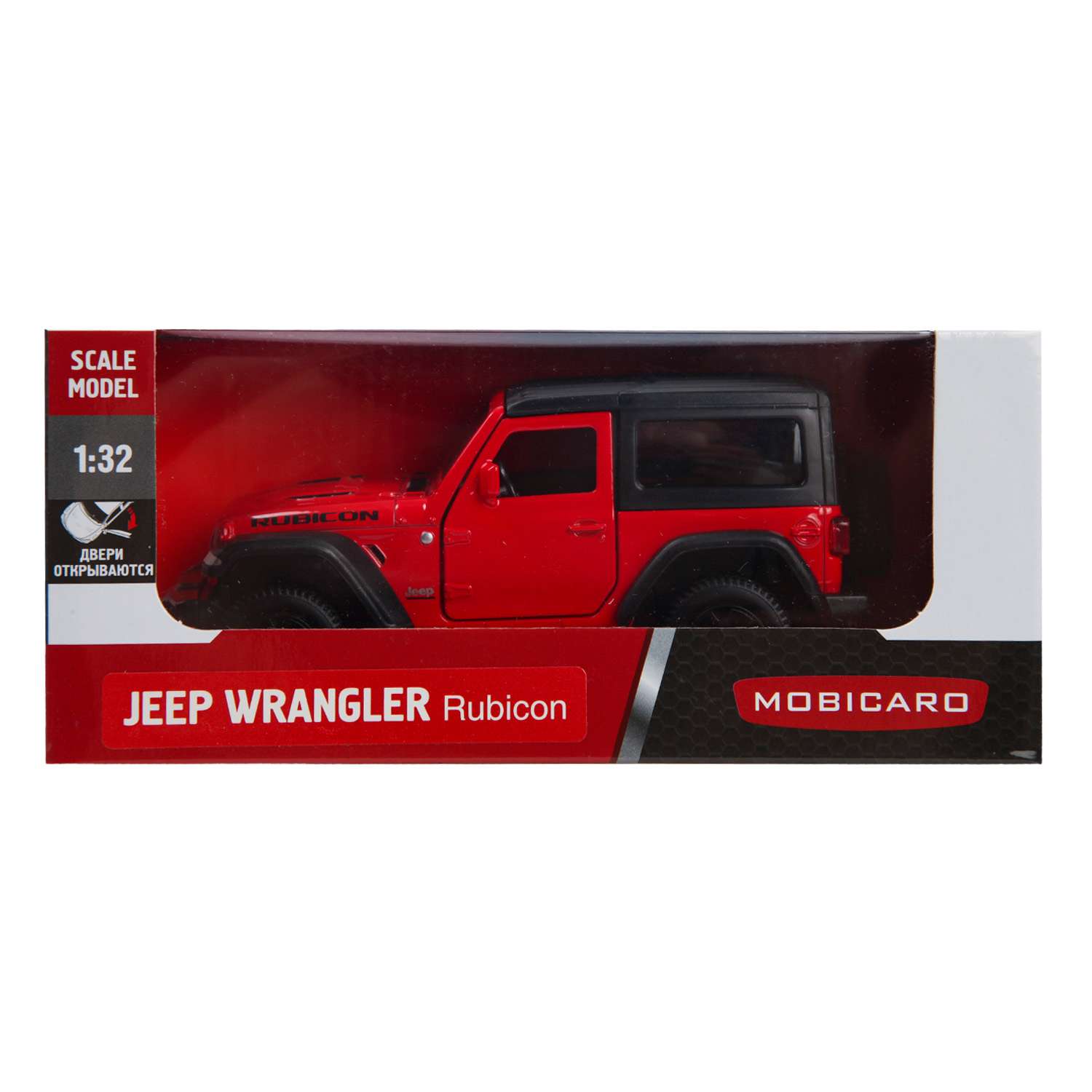 Машинка Mobicaro 1:32 Jeep Rubicon Hard Top Красная 544060(B) 544060(B) - фото 2