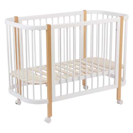 Кровать детская Polini kids Simple 350 Белый-Натуральный