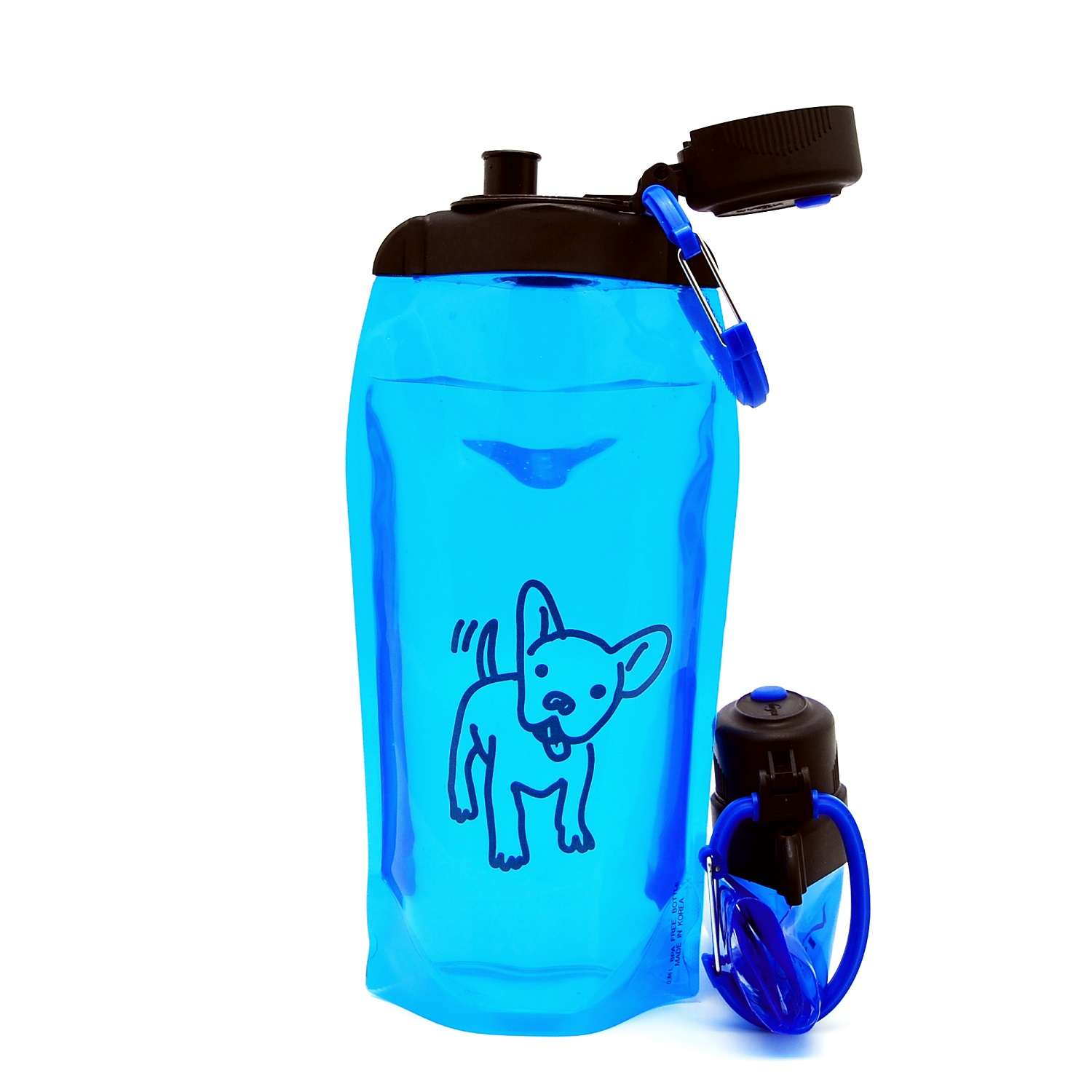 Бутылка для воды складная VITDAM синяя 860мл B086BLS 1408 - фото 3