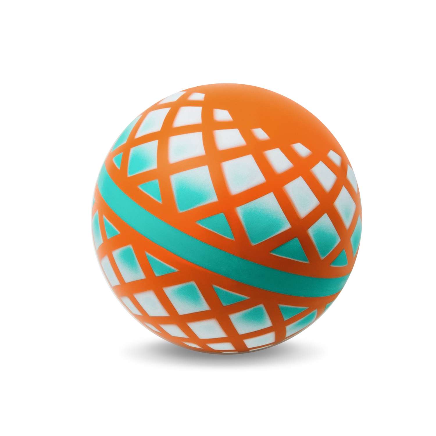 Мяч ЧАПАЕВ диаметр 150 мм Корзинка оранжевый бирюзовый белый - фото 2