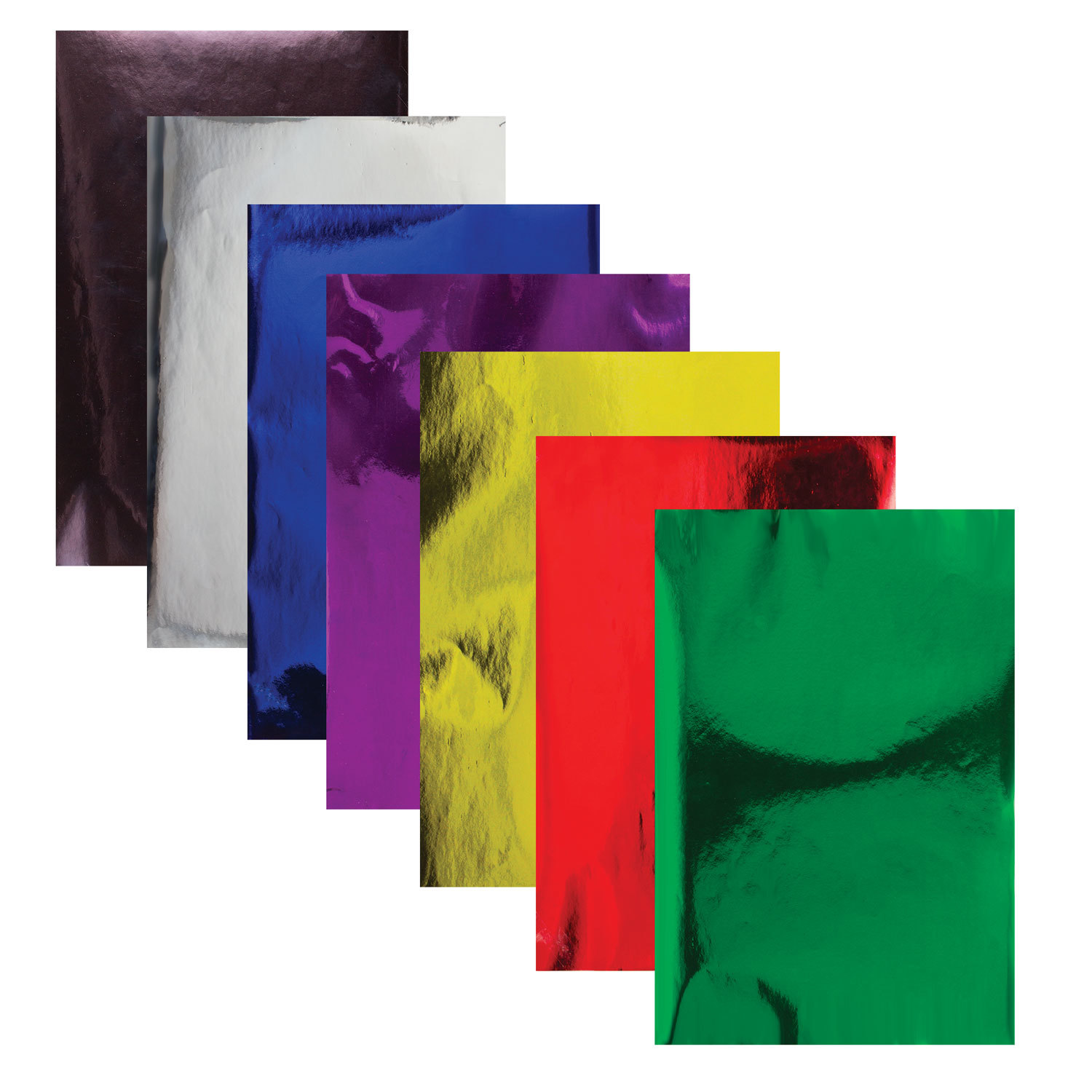 Цветная бумага Brauberg А4 фольгированная для творчества самоклеящаяся 7 листов 7 цветов - фото 6