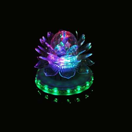 Светильник Uniglodis светодиодный диско-шар Лотос на синей подставке