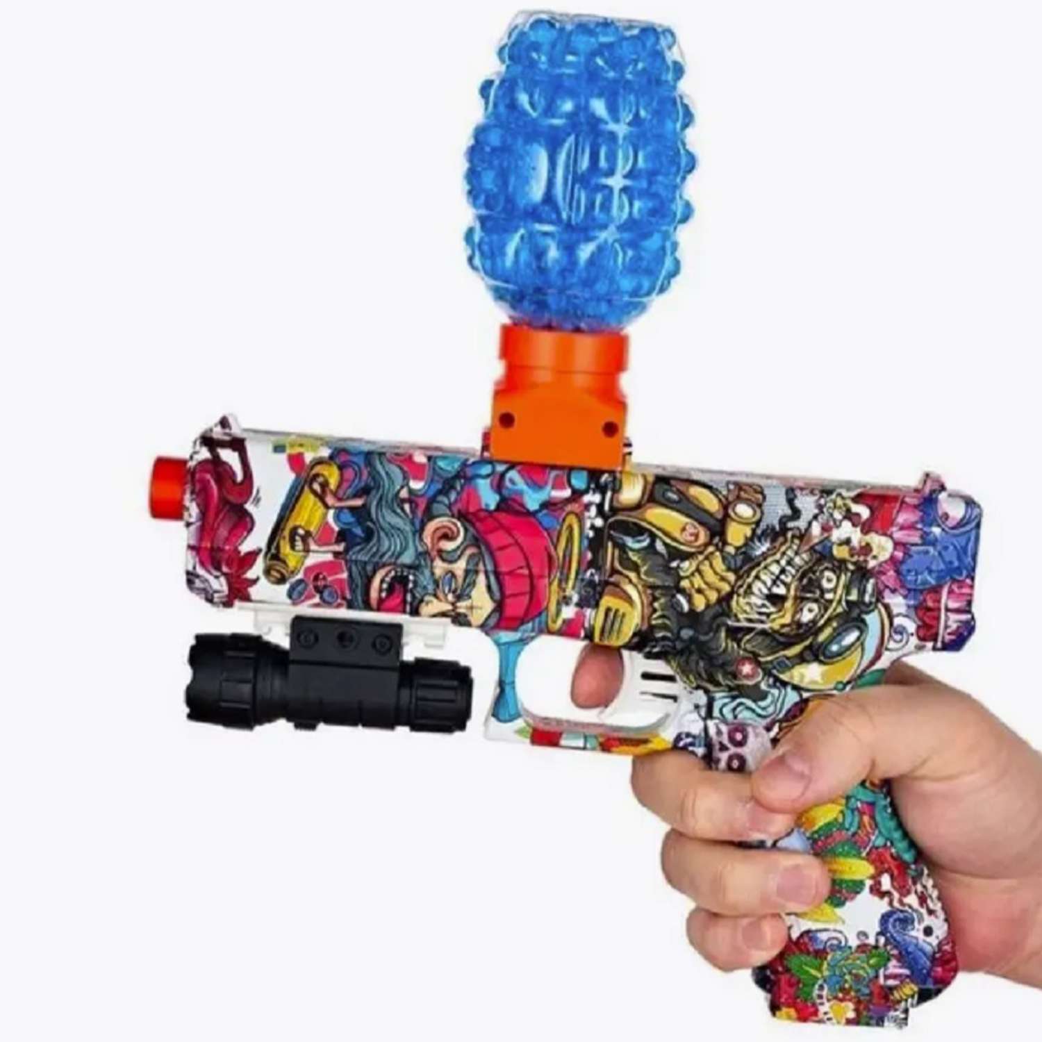 Пистолет с орбизами ТОТОША игрушечное оружие с пульками гидрогелевые шарики и лазерным прицелом - фото 9