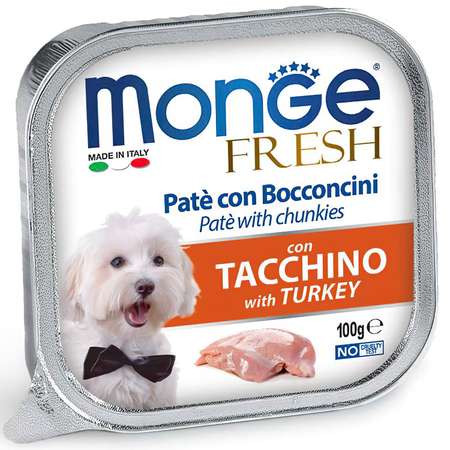 Корм для собак MONGE Dog Fresh индейка консервированный 100г