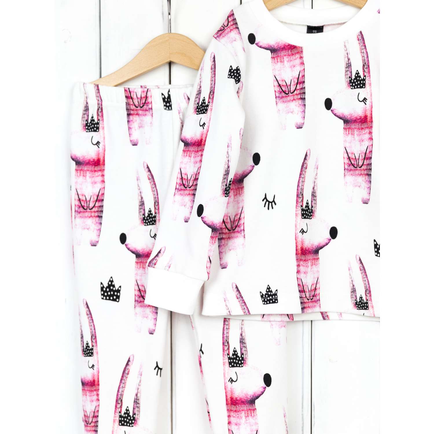 Пижама BABY-BOOM КС14/1-И Зайцы розовые - фото 2