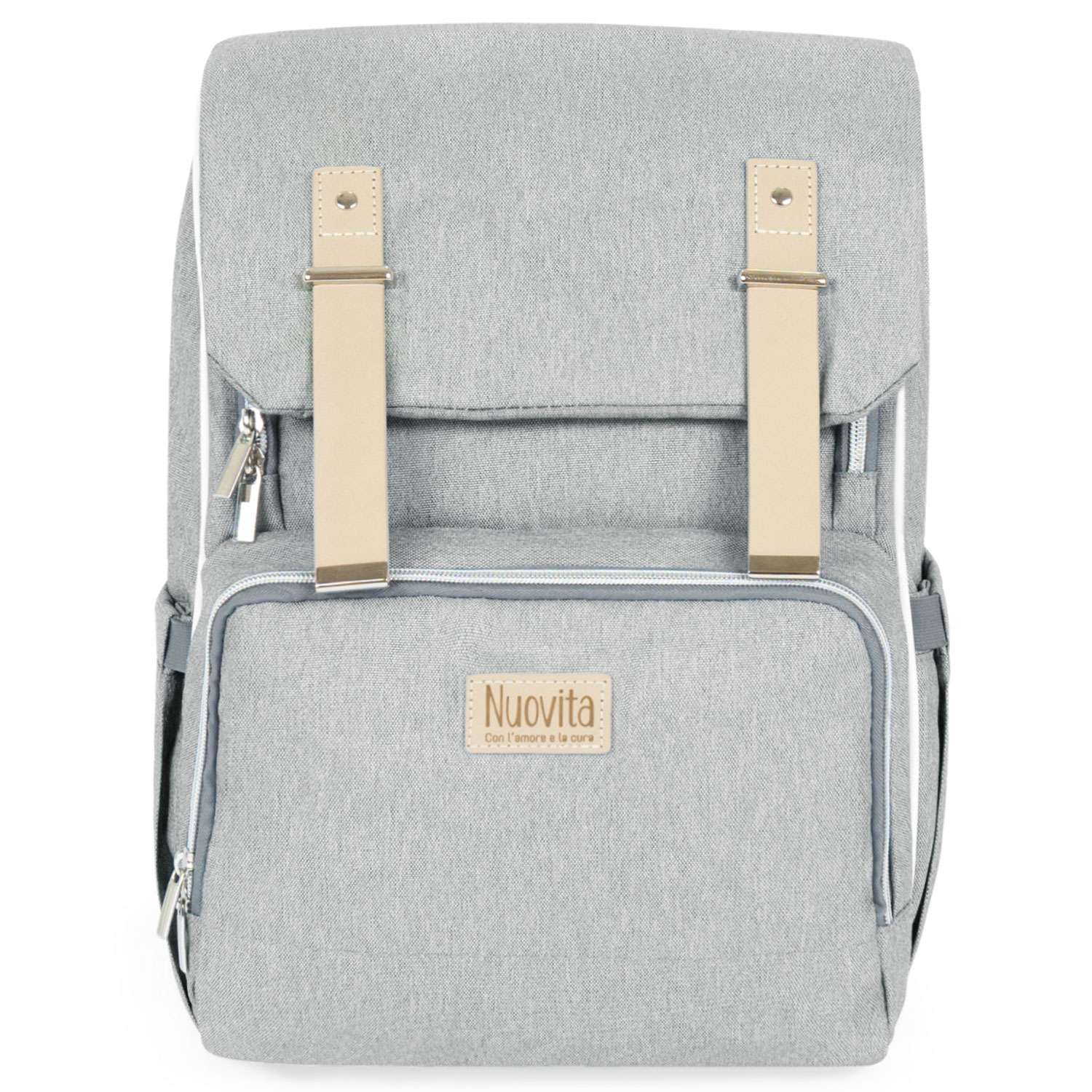 Рюкзак для мамы Nuovita Capcap rotta Светло-серый - фото 2