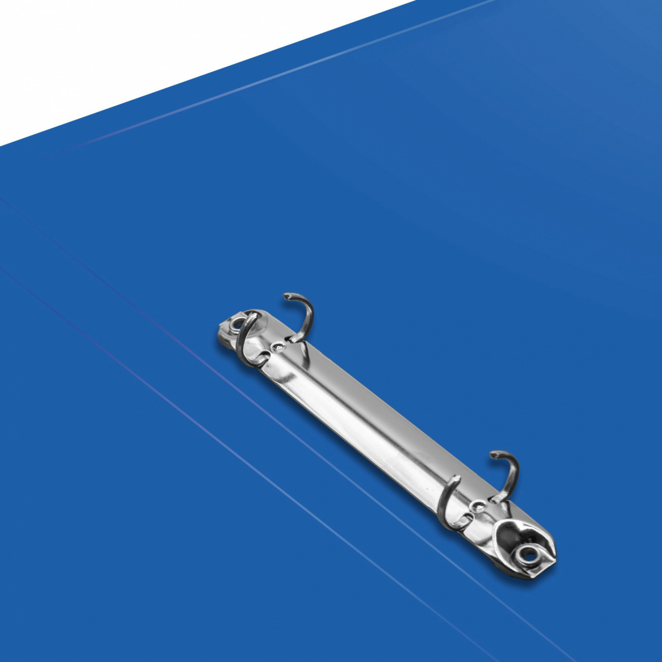 Папка на кольцах Бюрократ 2шт колец О-образные A4 18мм корешок пластик 0.7мм синий - фото 5