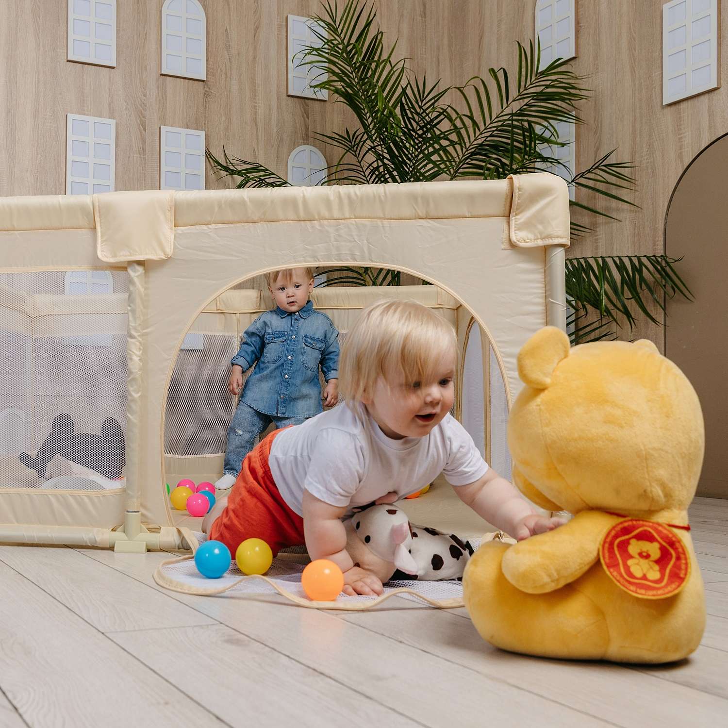 Манеж игровой BabyCare RANCHO 150*150 теплый серый F01 теплый серый - фото 11