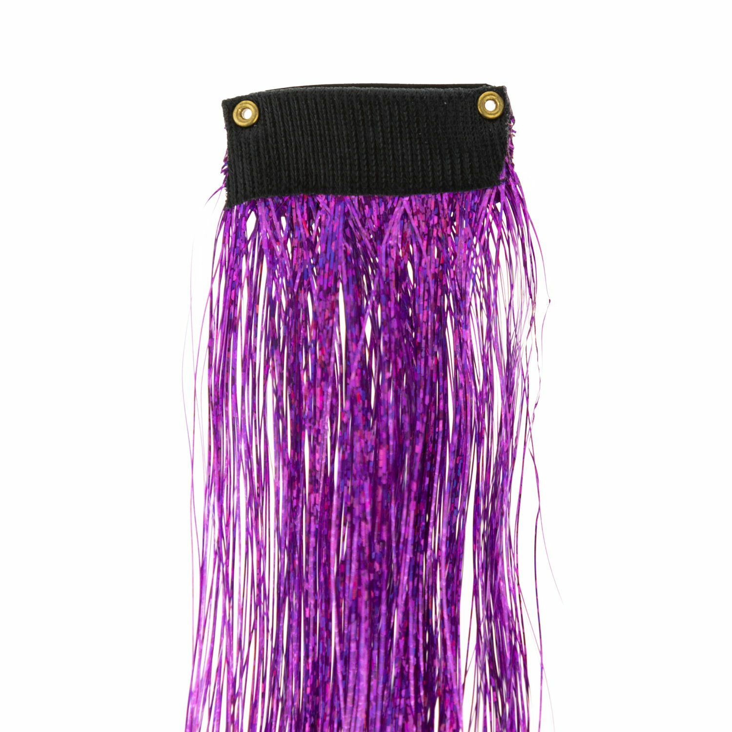 Цветные пряди для волос Lukky Fashion на заколках искусственные блестящие фиолетовые 60 см аксессуары для девочек - фото 6