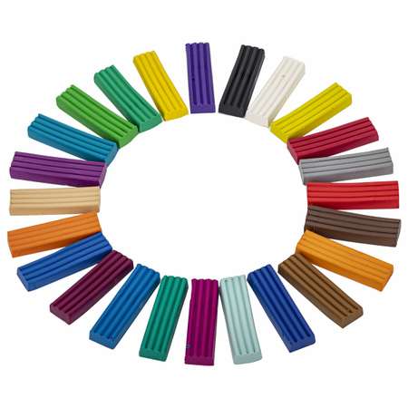 Пластилин классический Brauberg для лепки для детей 2 набора по 24 цвета