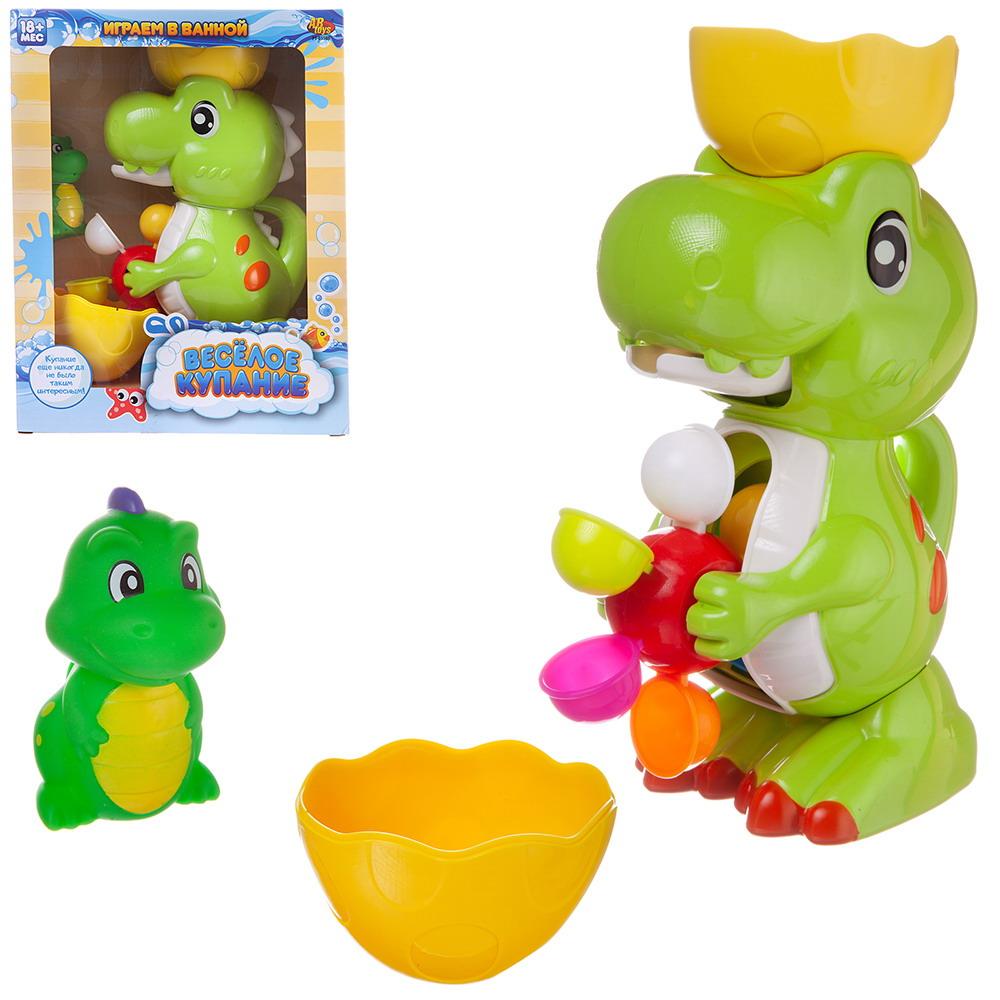 Набор игрушек для ванной ABTOYS Динозаврик-фонтан с динозавриком - фото 2