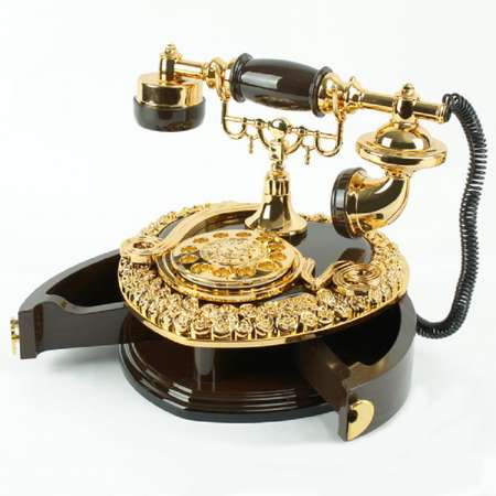 Сувенир-шкатулка Darvish Телефон музыкальная черный