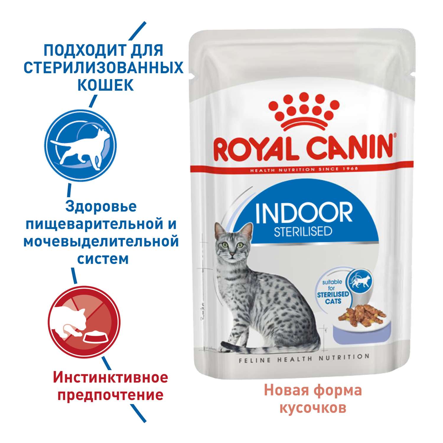 Корм для кошек ROYAL CANIN Indoor Sterilised желе 85г - фото 1