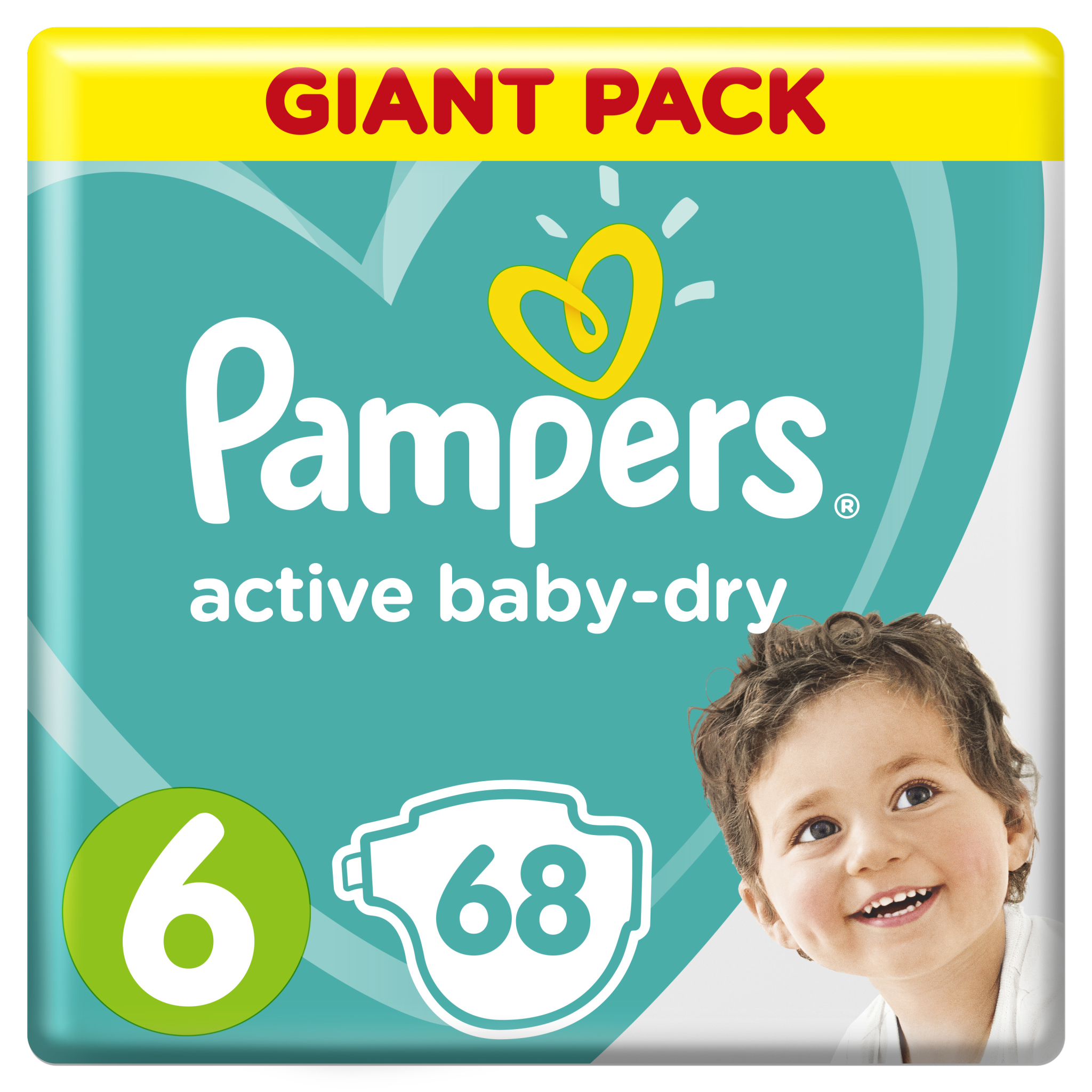 Подгузники Pampers Active Baby-Dry 6 13-18кг 68шт - фото 1