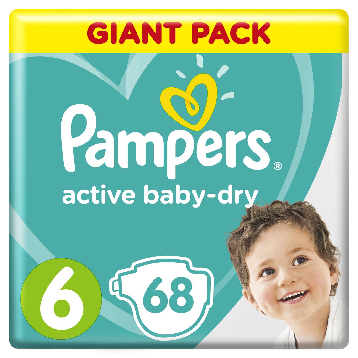 Подгузники Pampers Active Baby-Dry 6 13-18кг 68шт - фото 1