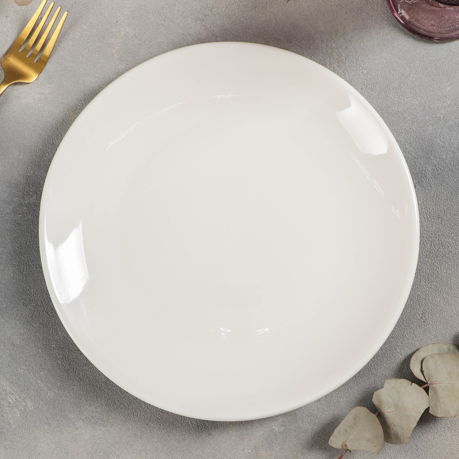 Тарелка Sima-Land фарфоровая обеденная White Label d=25 см цвет белый - фото 1