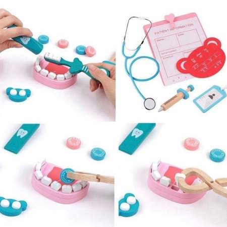 Детский игровой набор Panawealth International доктор Терапевт Стоматолог с рюкзаком и инструментами