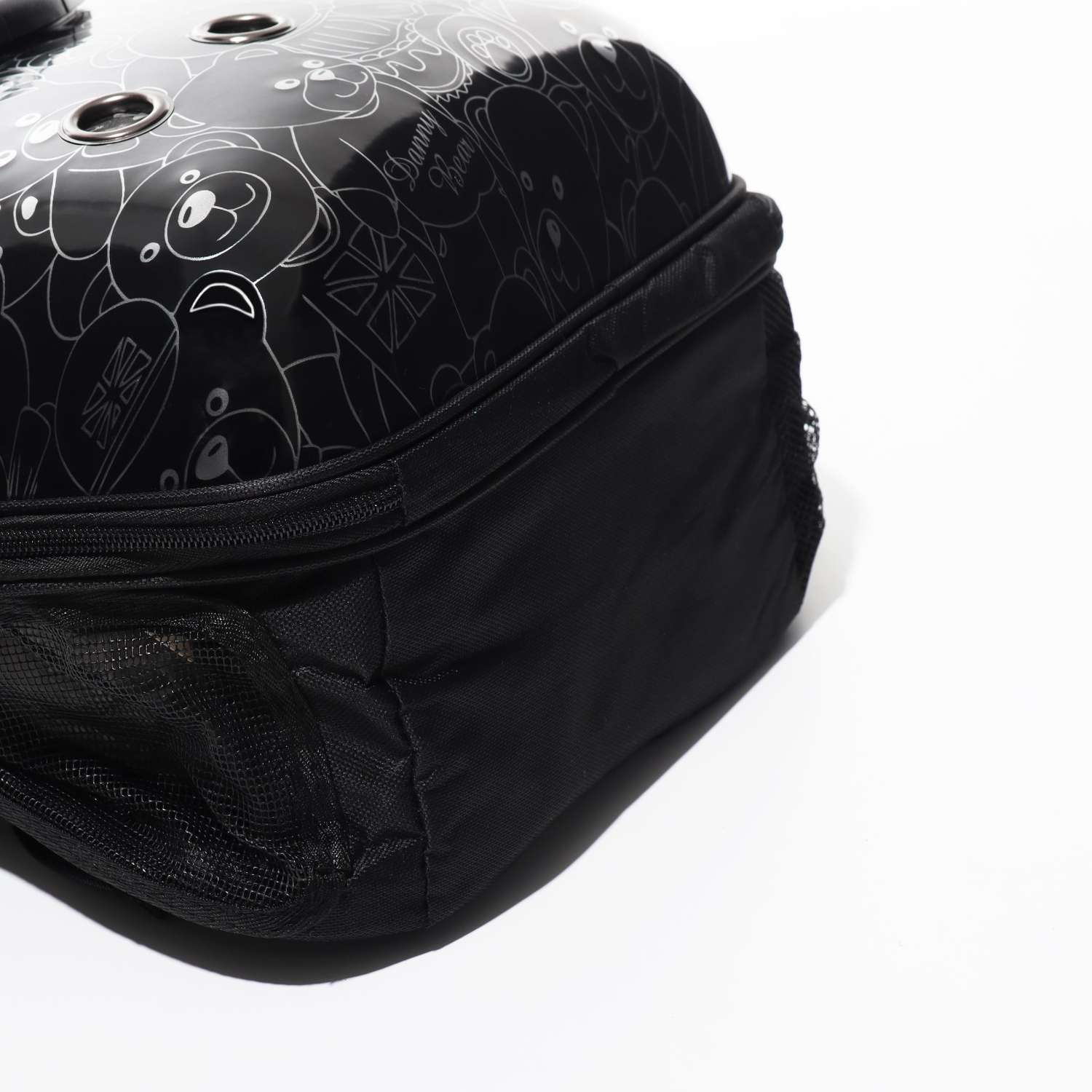 Рюкзак для переноски Пижон с окном для обзора «Медвежата» 32х26х44 см чёрный - фото 6