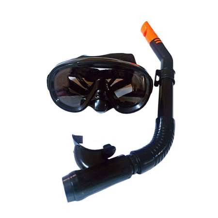Набор для плавания Hawk E39245-4 юниорский маска+трубка ПВХ черный