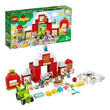 Конструктор LEGO DUPLO Town Фермерский трактор сарай и животные 10952