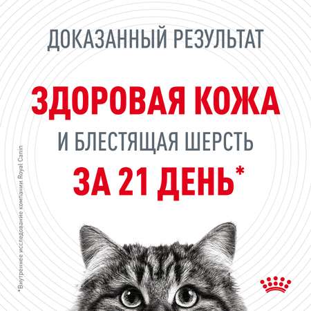 Корм для кошек Royal Canin 85г Hair and skin для поддержания здоровья кожи и красоты шерсти тонкие ломтики в желе