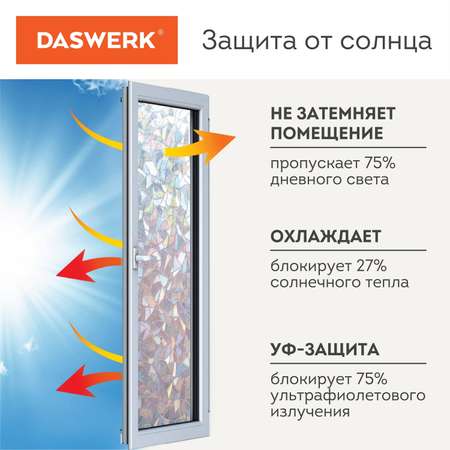 Пленка солнцезащитная DASWERK от солнца для окна статическая