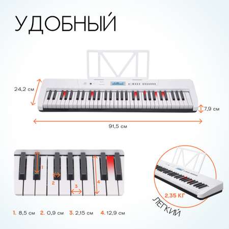 Синтезатор Tesler KB-6160 WHITE