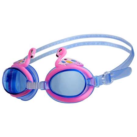 Очки для плавания ONLITOP детские «Фламинго» и беруши. цвета