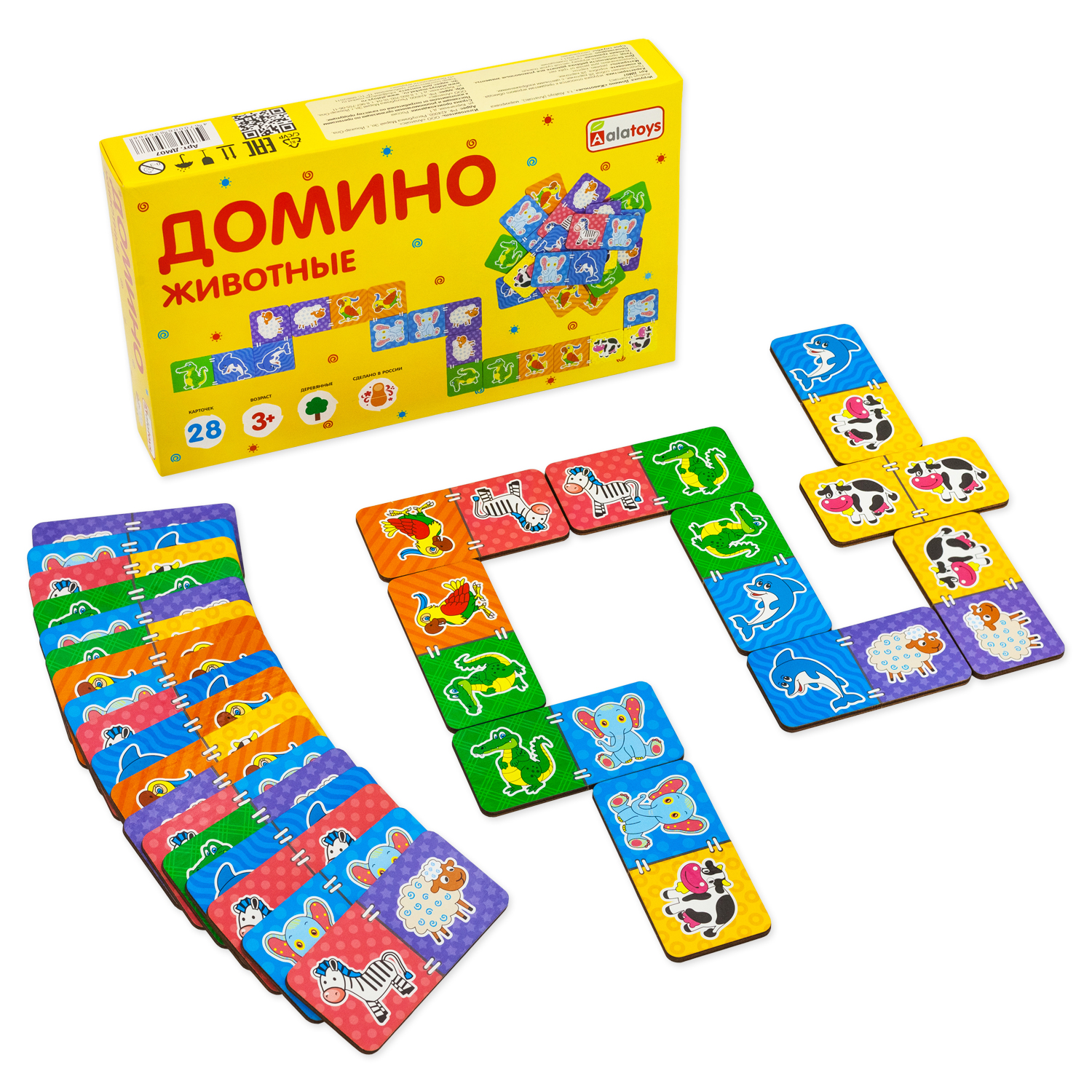 Настольная игра Alatoys Домино Животные в ассортименте - фото 14