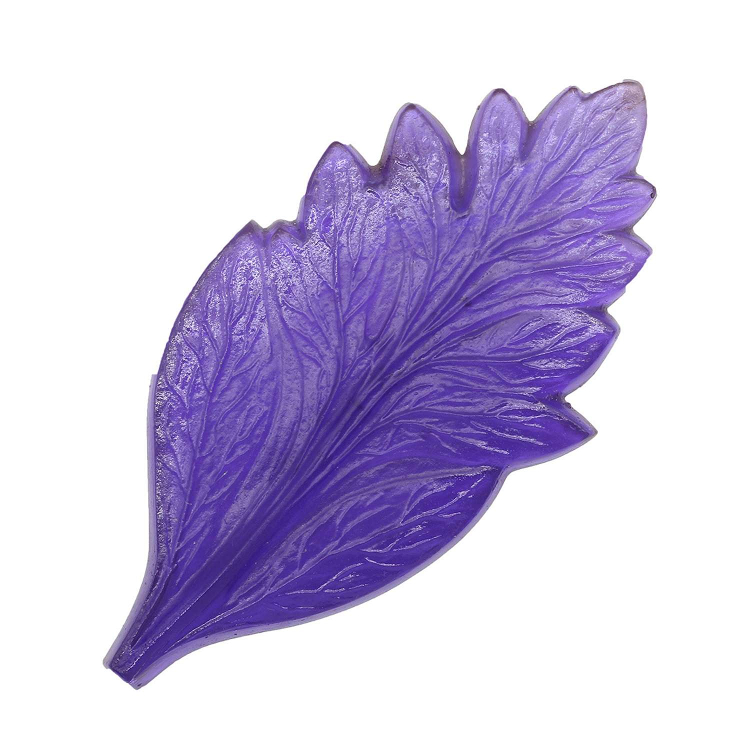 Молд - шаблон Айрис односторонний для творчества флористический пластиковый Лист хризантемы 12.5*6 см - фото 1
