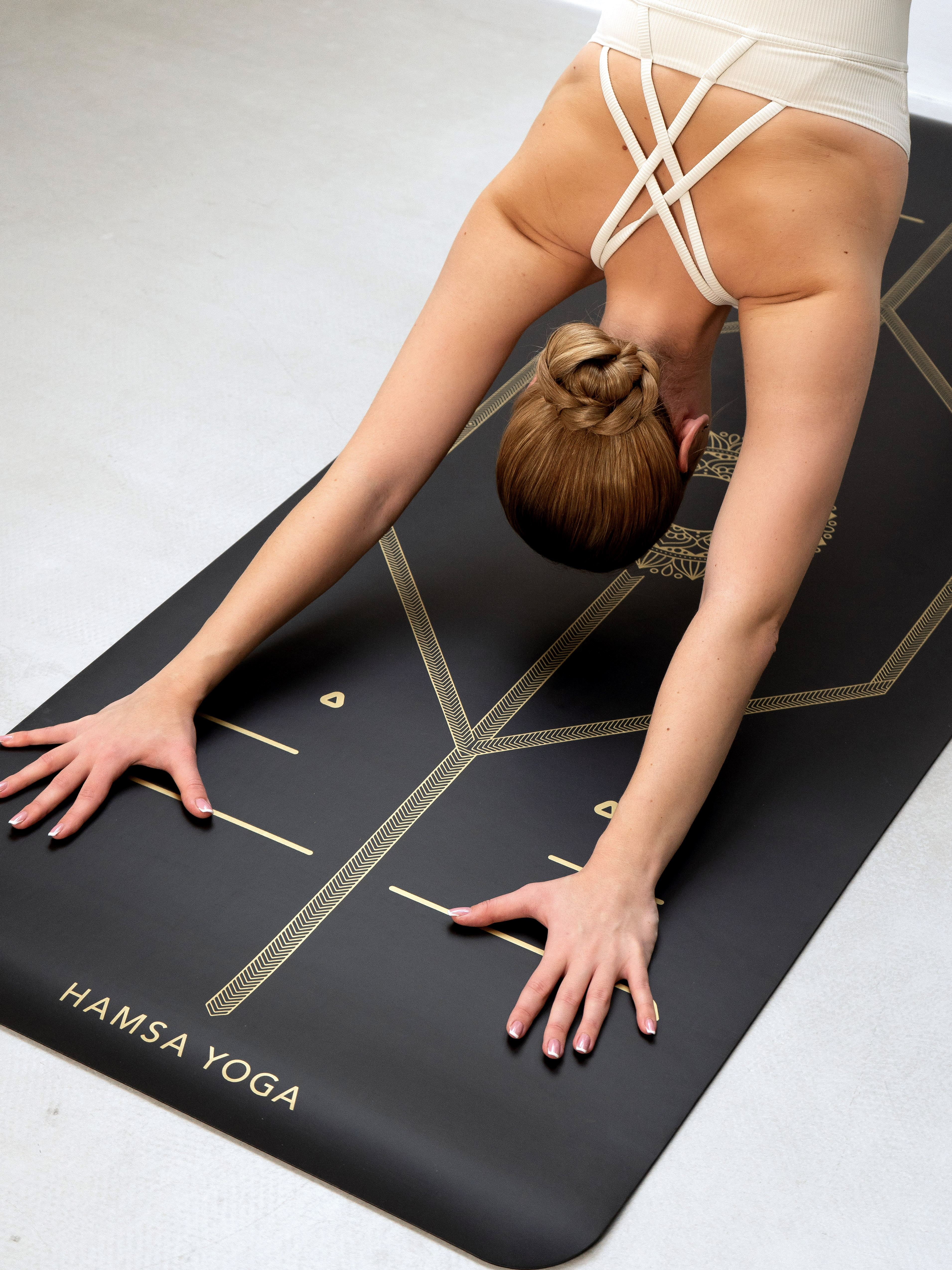 Коврик для йоги и фитнеса Hamsa Yoga 183х68х0.6 см черный - фото 4