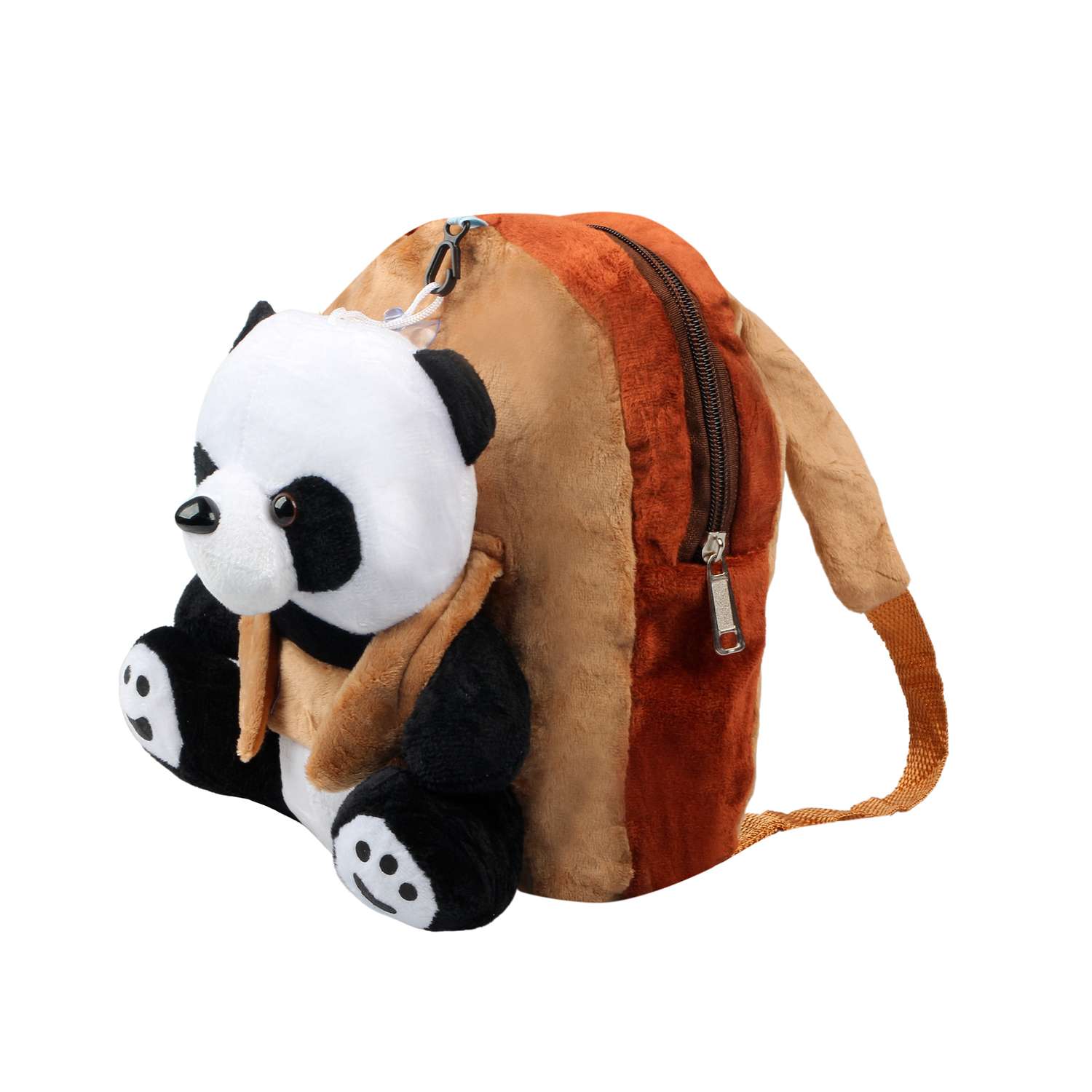 Рюкзак с игрушкой Little Mania коричневый Панда - фото 2