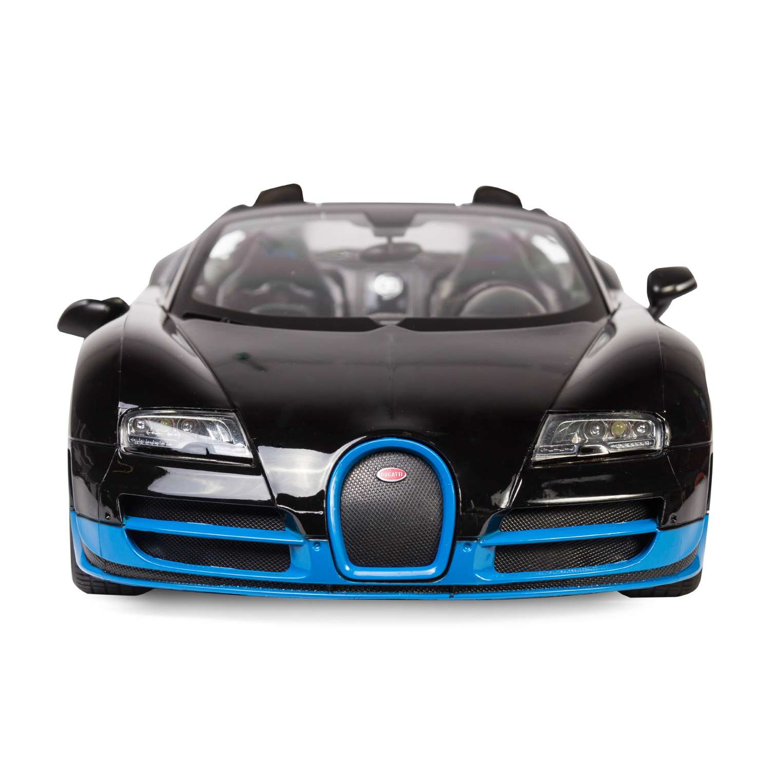Машинка Rastar радиоуправляемая Bugatti Vitesse 1:14 черно-голубая - фото 7