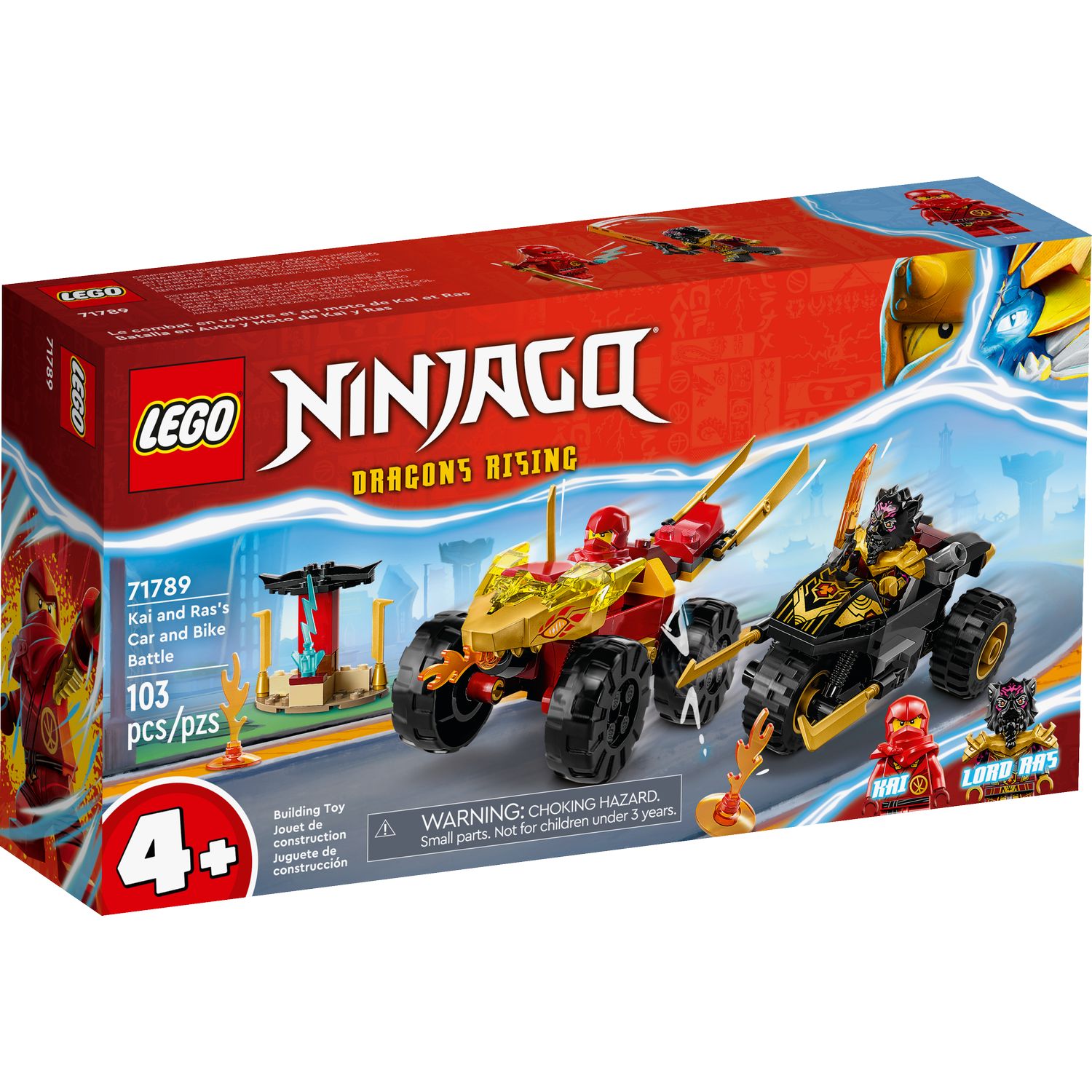 LEGO Ninjago Kai and Rass Car and Bike Battle 71789