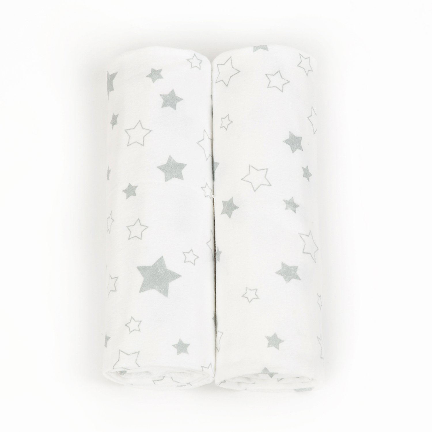Пеленки фланелевые Чудо-чадо для новорожденных «Тейка» 85х120см звезды серый 2 шт - фото 3
