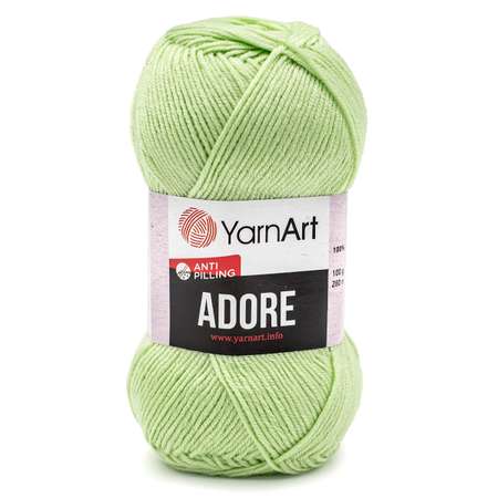 Пряжа для вязания YarnArt Adore 100 гр 280 м акрил с эффектом анти-пиллинга 5 мотков 359 светло-зеленый