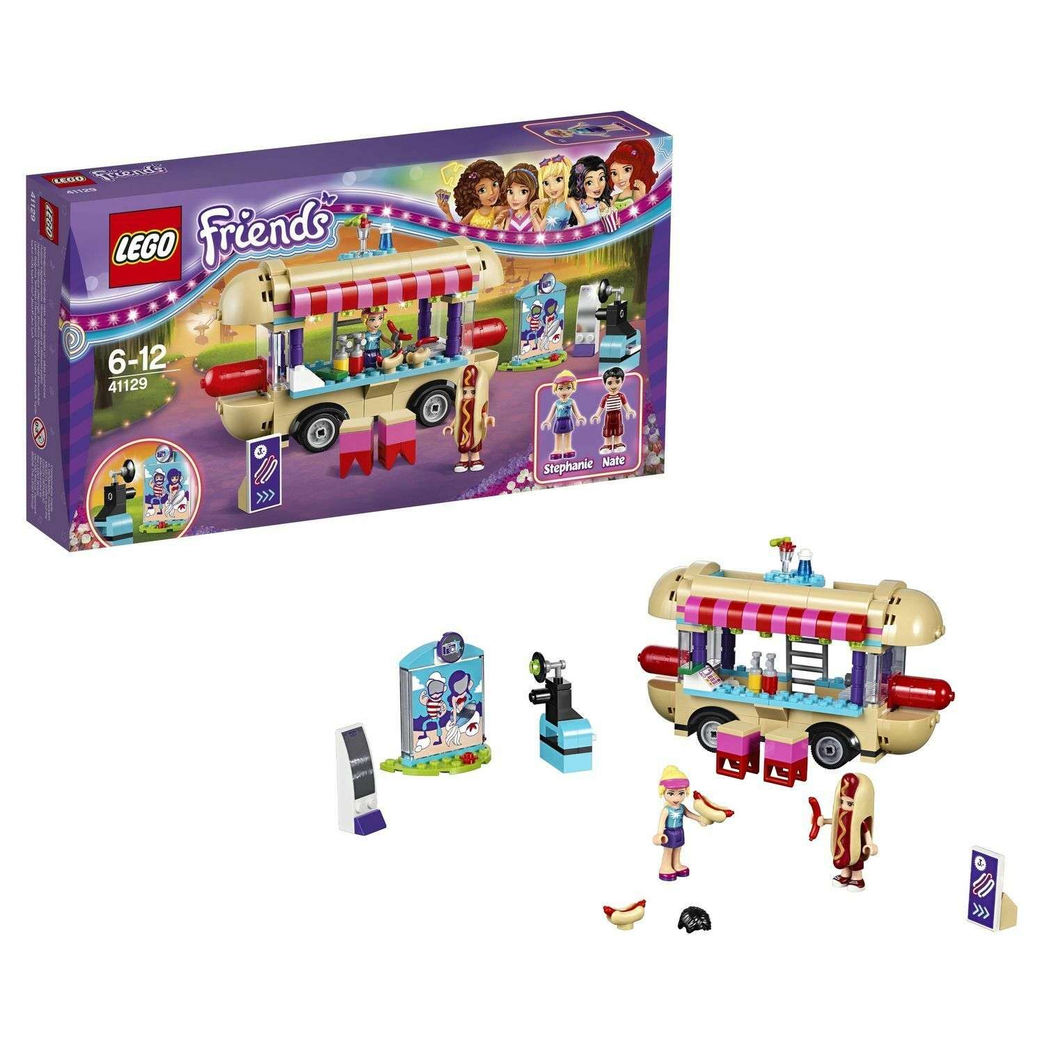 Конструктор LEGO Friends Парк развлечений: фургон с хот-догами (41129) - фото 1