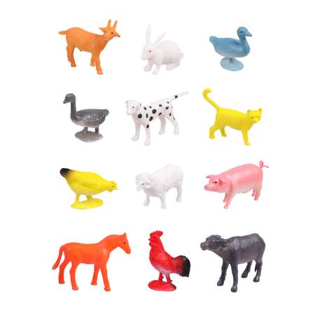 Фигурки животных Домашних Наша Игрушка набор игровой для развития и познания 12 шт