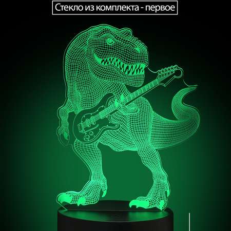3D ночник-светильник BONNE NUIT Крутые динозавры