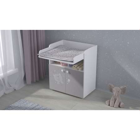 Комод Polini kids French 1270 Teddy Белый-Серый