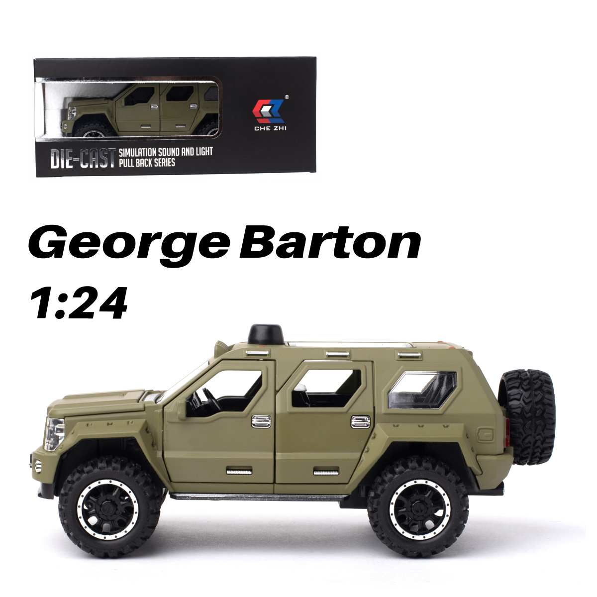 Машинка игрушка железная 1:24 Che Zhi George Barton