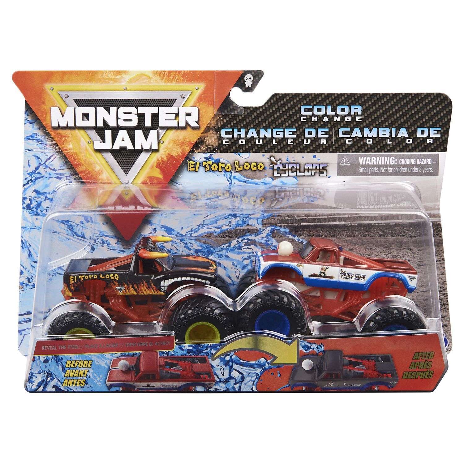 Машинка Monster Jam 1:64 2шт El Toro Loco vs Cyclops6044943/20124307 6044943 - фото 2