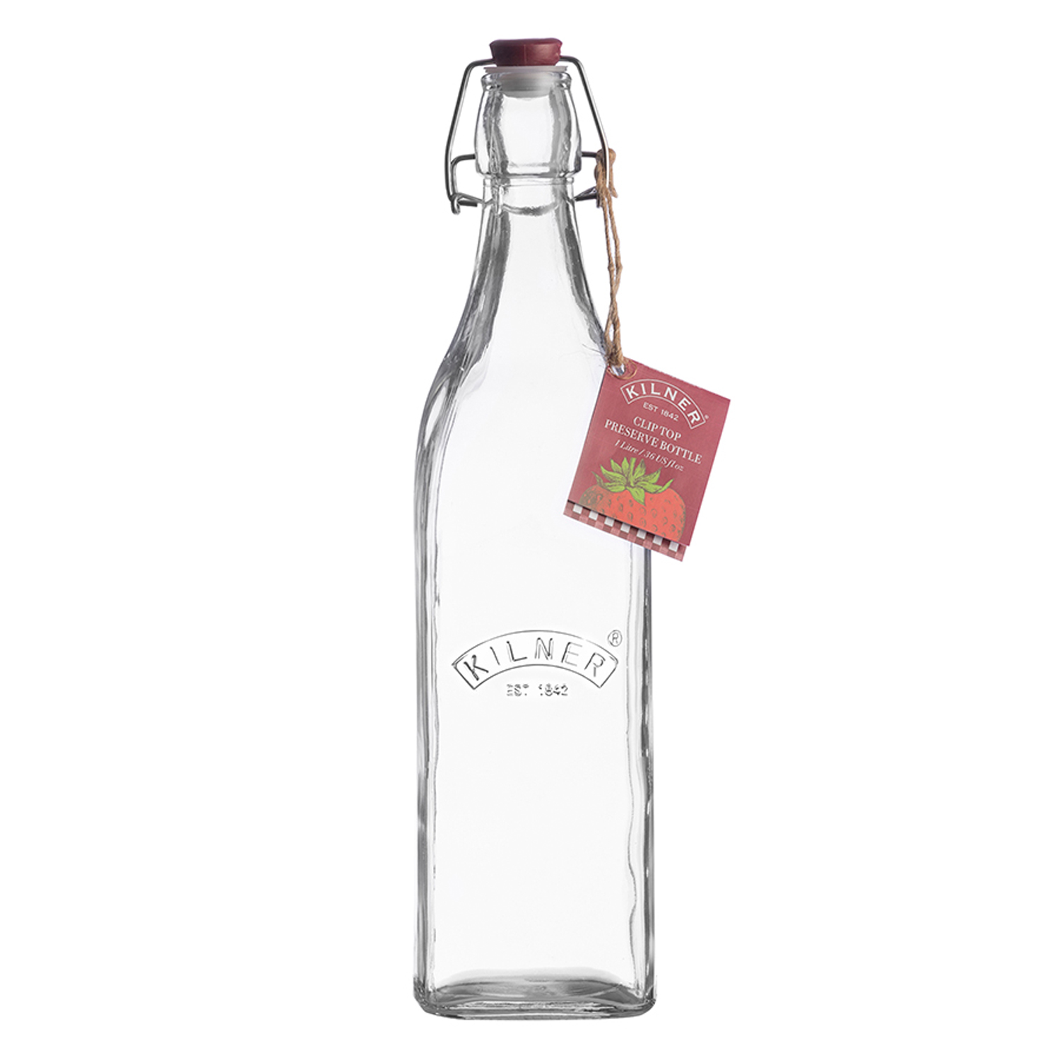 Бутылка Kilner Clip Top квадратная 1 л - фото 4