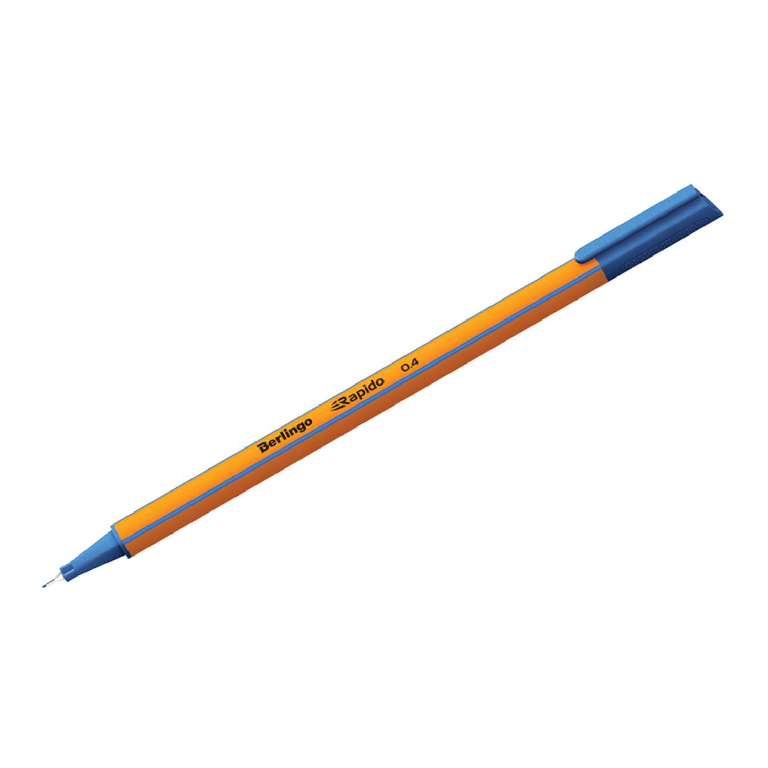 Ручка капиллярная Berlingo Rapido синяя 04мм трехгранная набор 12 шт - фото 1