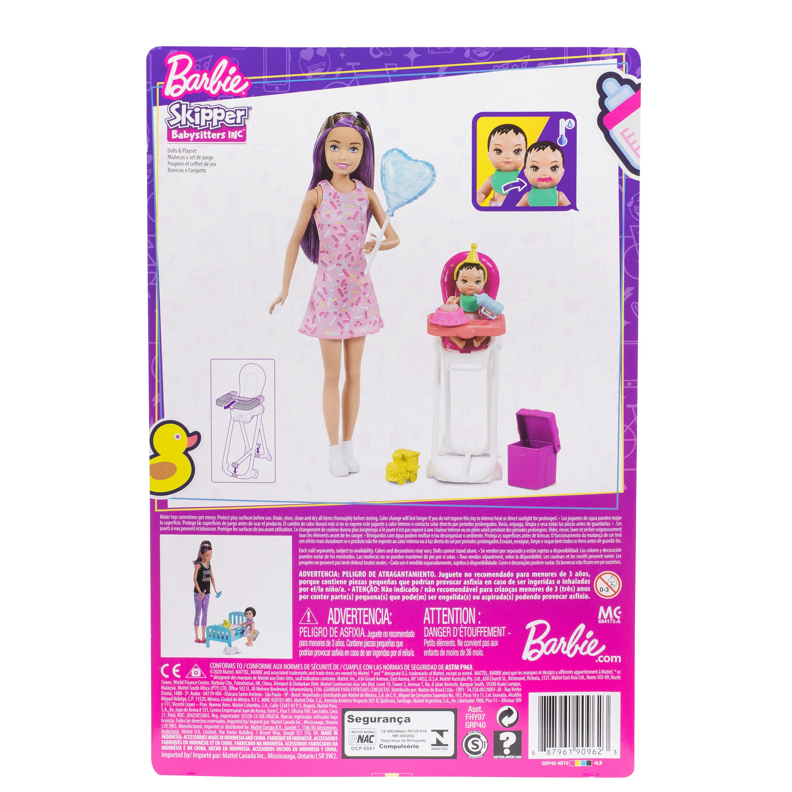 Набор игровой Barbie Скиппер Няня с малышом Кормление 3 GRP40 FHY97 - фото 4