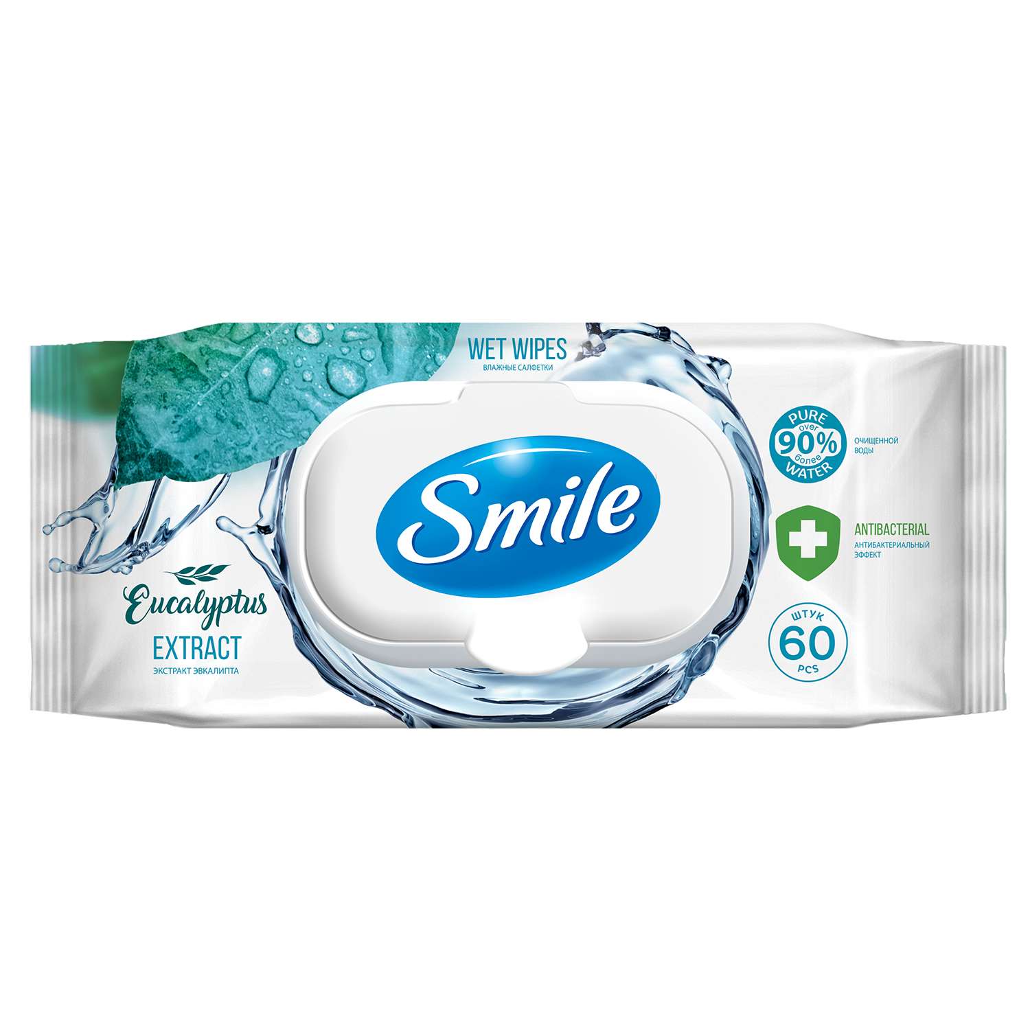 Салфетки Smile с экстрактом эвкалипта 60шт - фото 1