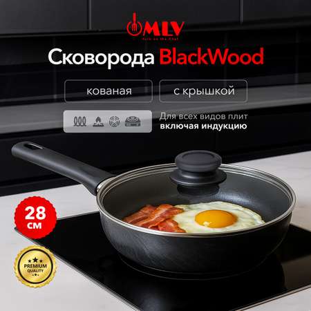 Сковорода со стеклянной крышкой Moulin Villa Blackwood 28 см